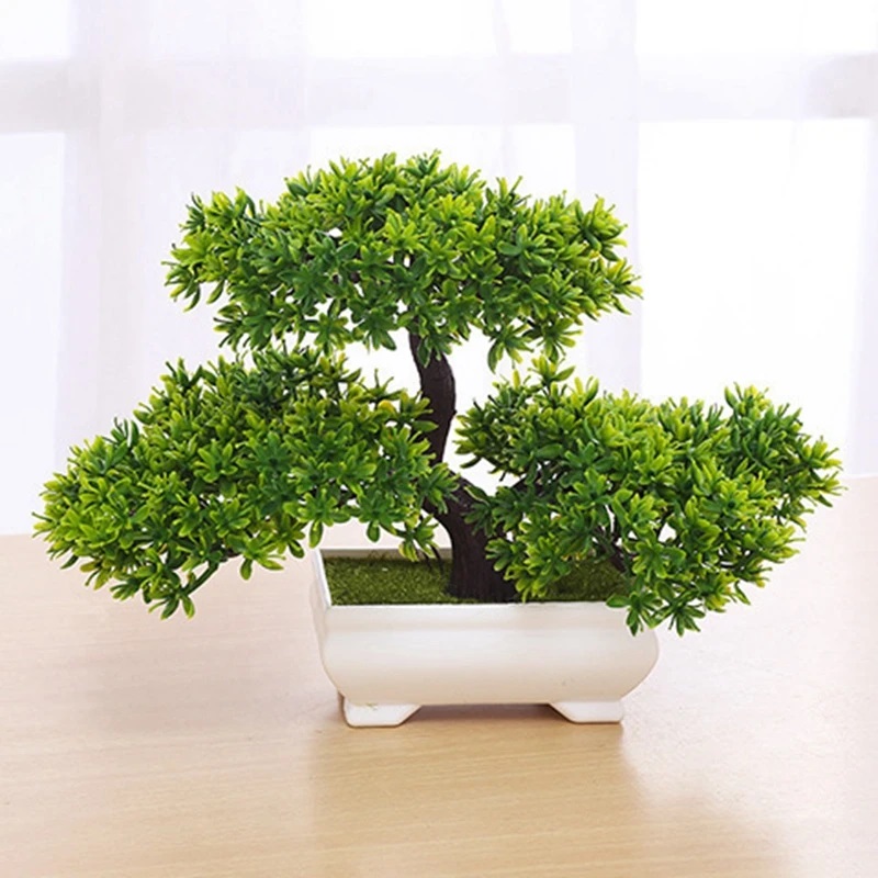 Bonsai Garden Table - 1Pcs Green Artificial Plants Bonsai Plastic
