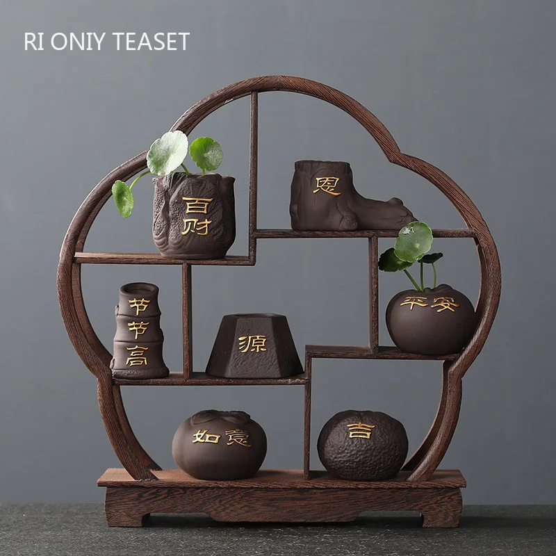 Creative Purple Clay Tea Pet F - огляд і ціна Bonsai Garden Ornaments