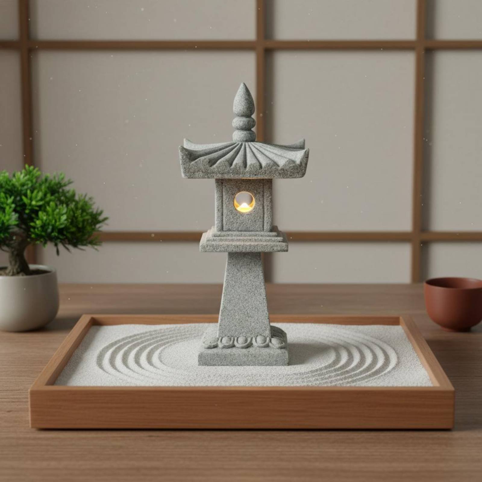 Miniature Stone Lantern Antiqu - огляд і ціна Bonsai Garden Ornaments