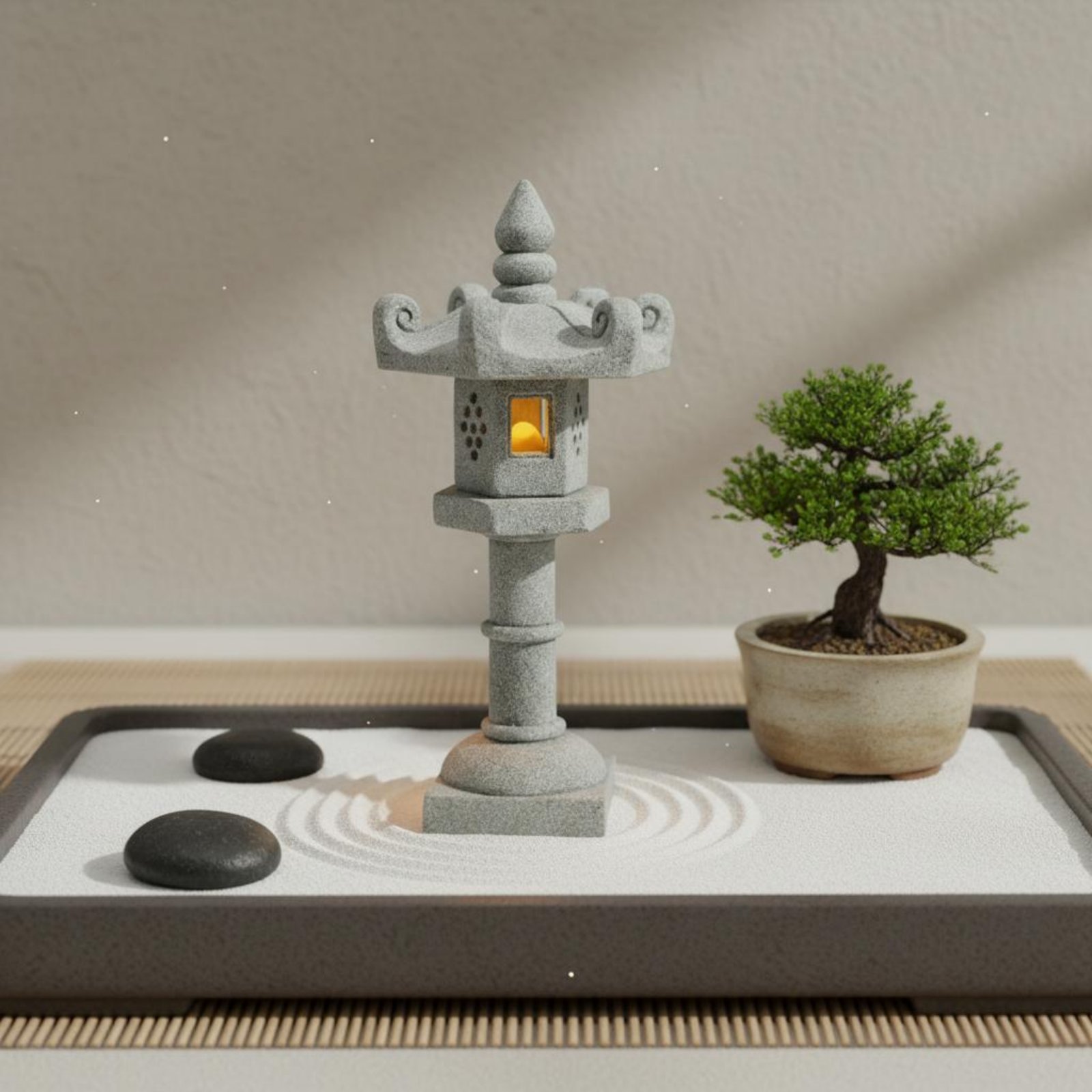 Miniature Stone Lantern Antiqu - огляд і ціна Bonsai Garden Ornaments