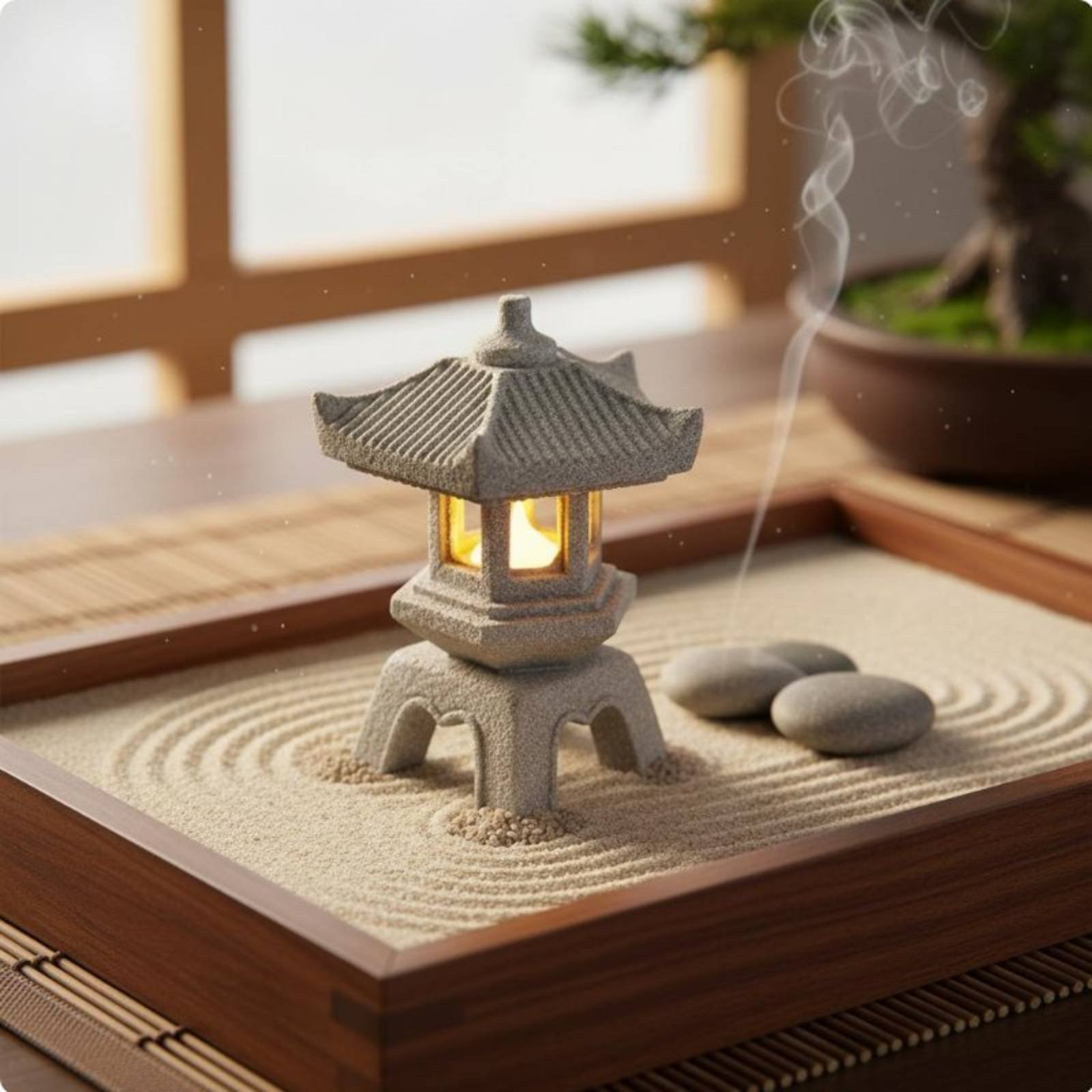 Miniature Stone Lantern Antiqu - огляд і ціна Bonsai Garden Ornaments