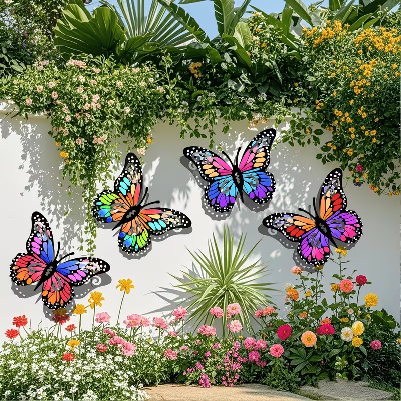 4pcs Colorful metal butterfly  - огляд і ціна Bonsai Garden Ornaments