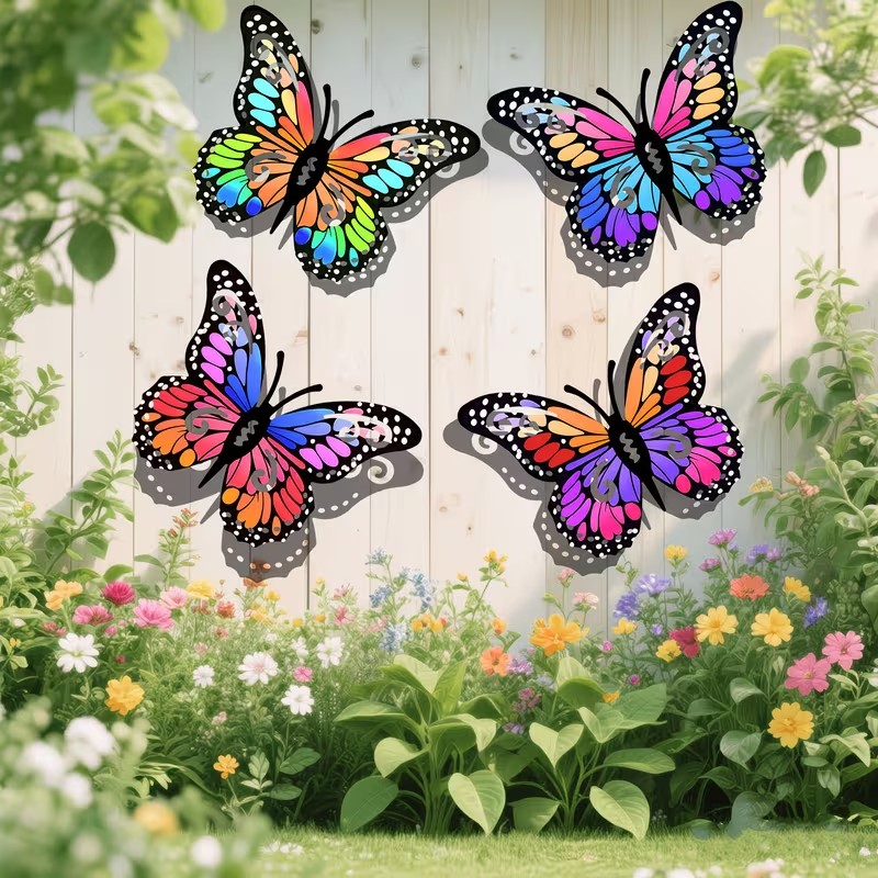 4pcs Colorful metal butterfly  - огляд і ціна Bonsai Garden Ornaments