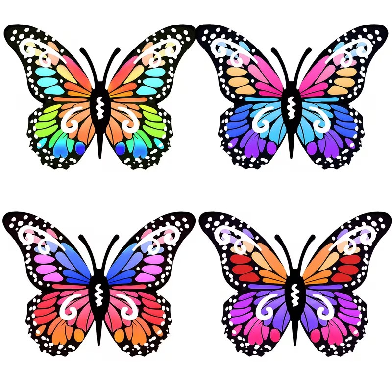 4pcs Colorful metal butterfly  - огляд і ціна Bonsai Garden Ornaments