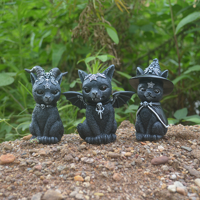 Halloween Magic Cat Resin Craf - огляд і ціна Bonsai Garden Desk