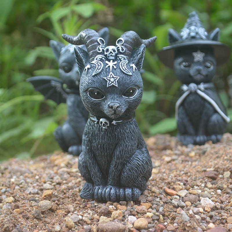 Halloween Magic Cat Resin Craf - огляд і ціна Bonsai Garden Desk