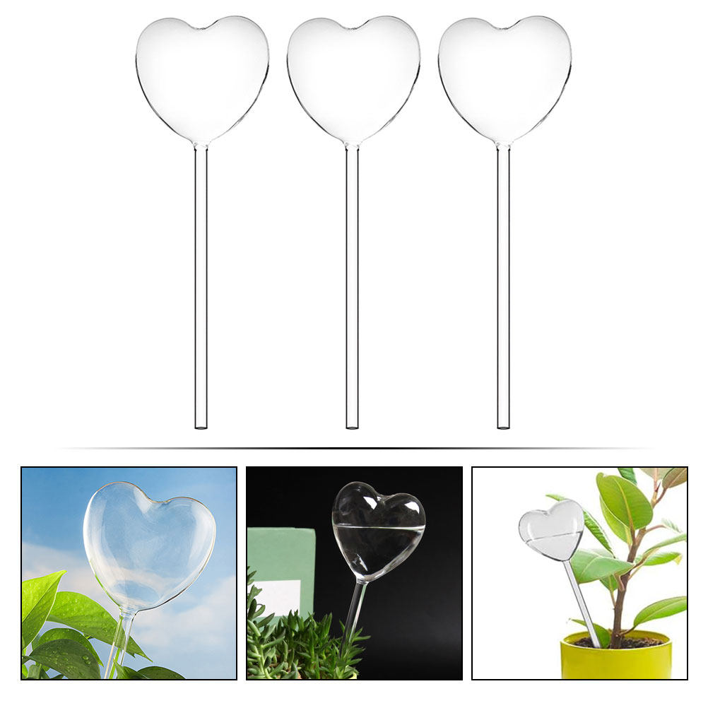 3Pcs Heart Shaped Glass Self W - огляд і ціна Bonsai Garden Pot
