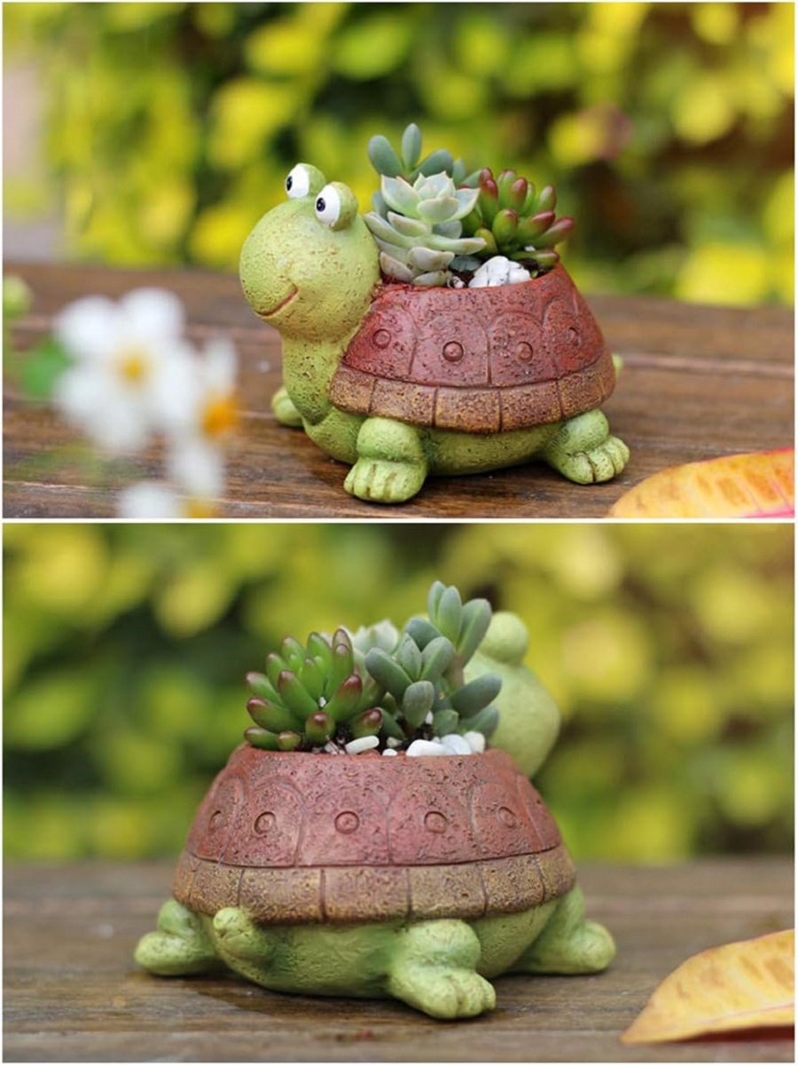 Cute Turtle Planter Succulent  - огляд і ціна Bonsai Garden Desk