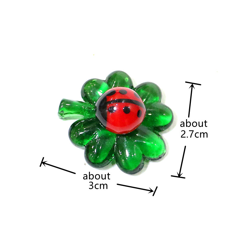 5pcs Green Mini Glass Four-Lea - огляд і ціна Bonsai Garden Table