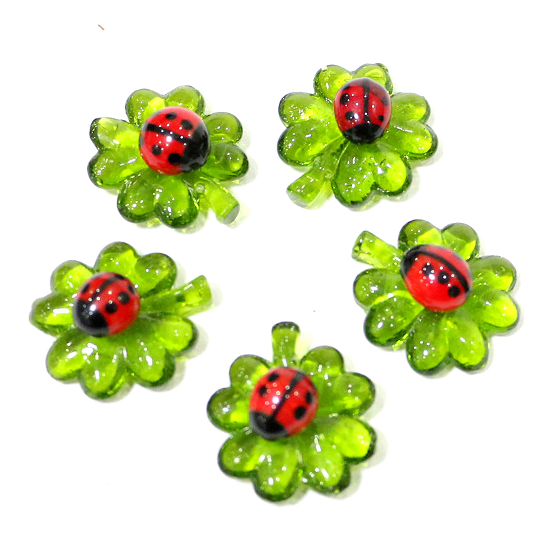 5pcs Green Mini Glass Four-Lea - огляд і ціна Bonsai Garden Table