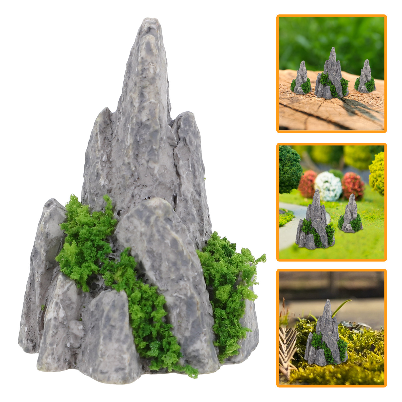 8Pcs Miniature Resin Rockery D - огляд і ціна Bonsai Garden Desk