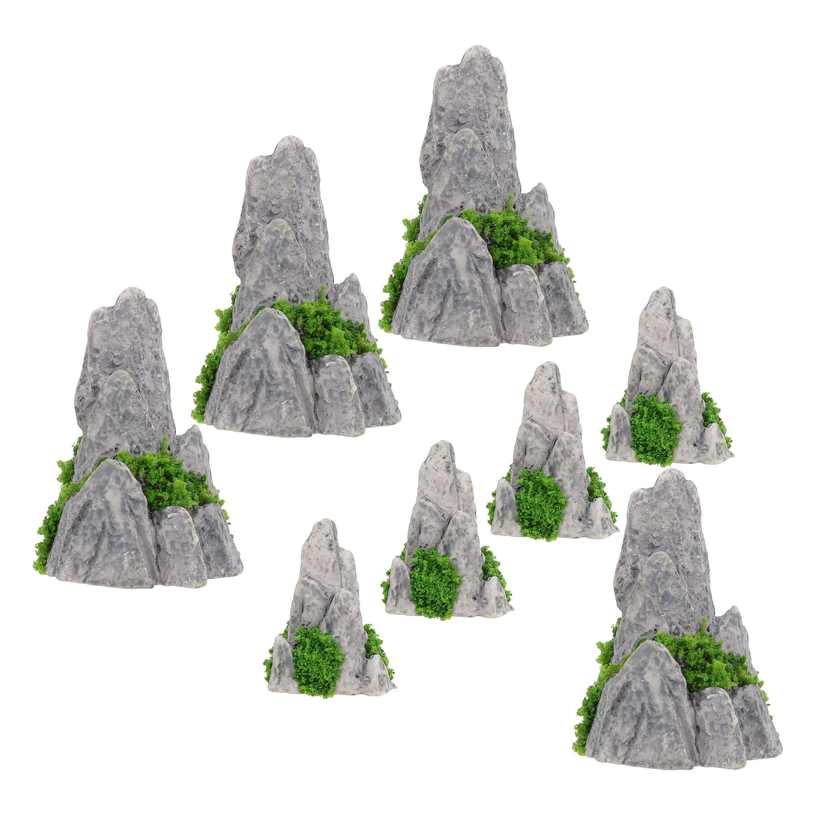 8Pcs Miniature Resin Rockery D - огляд і ціна Bonsai Garden Desk