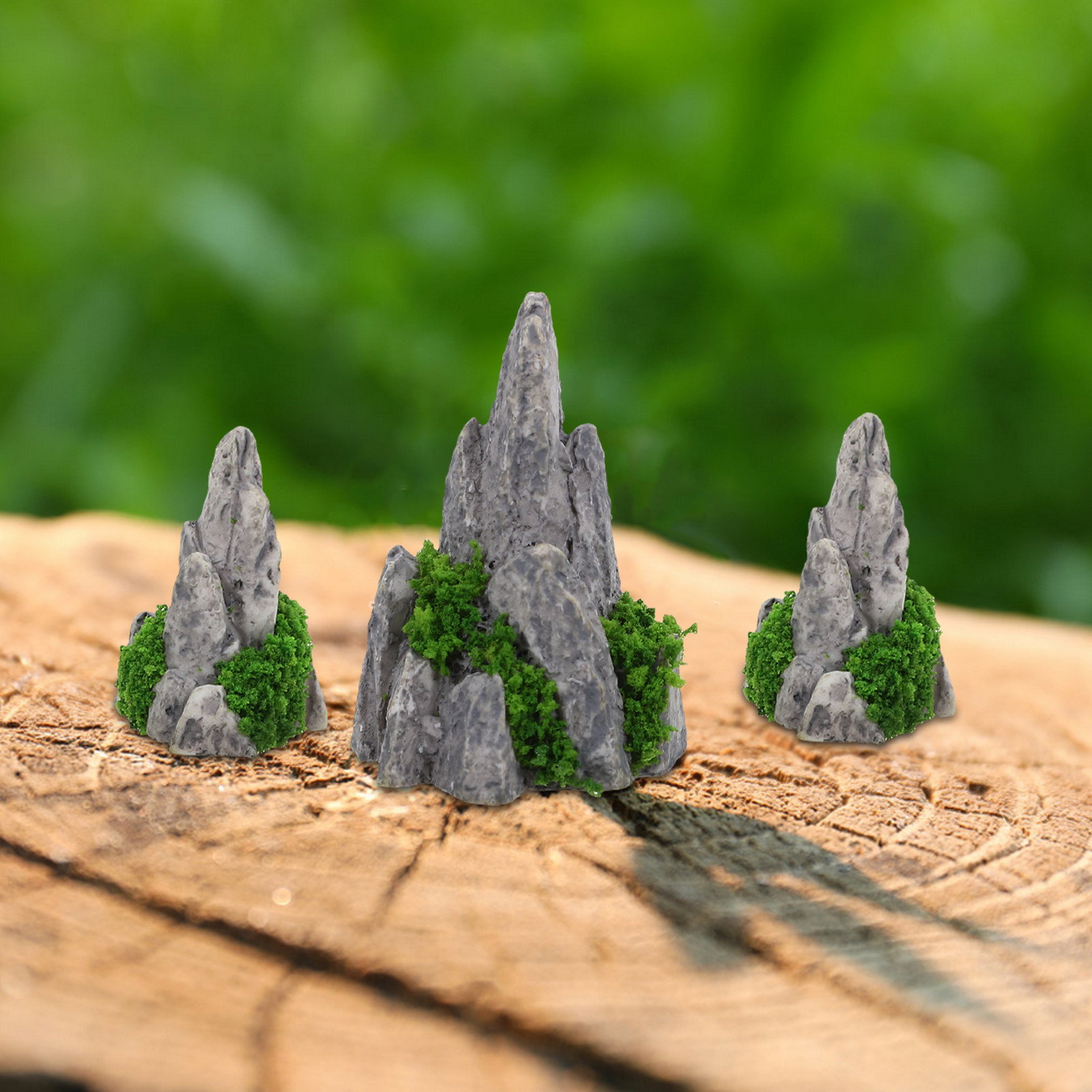 8Pcs Miniature Resin Rockery D - огляд і ціна Bonsai Garden Desk
