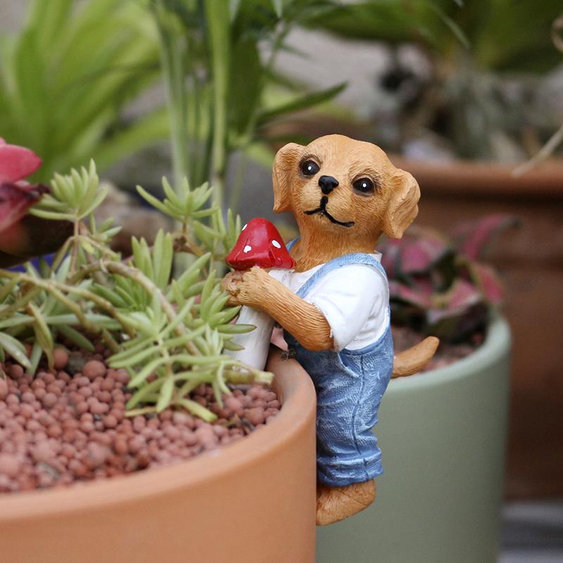 Cute Hanging Dog Figurine Flow - огляд і ціна Bonsai Garden Ornaments