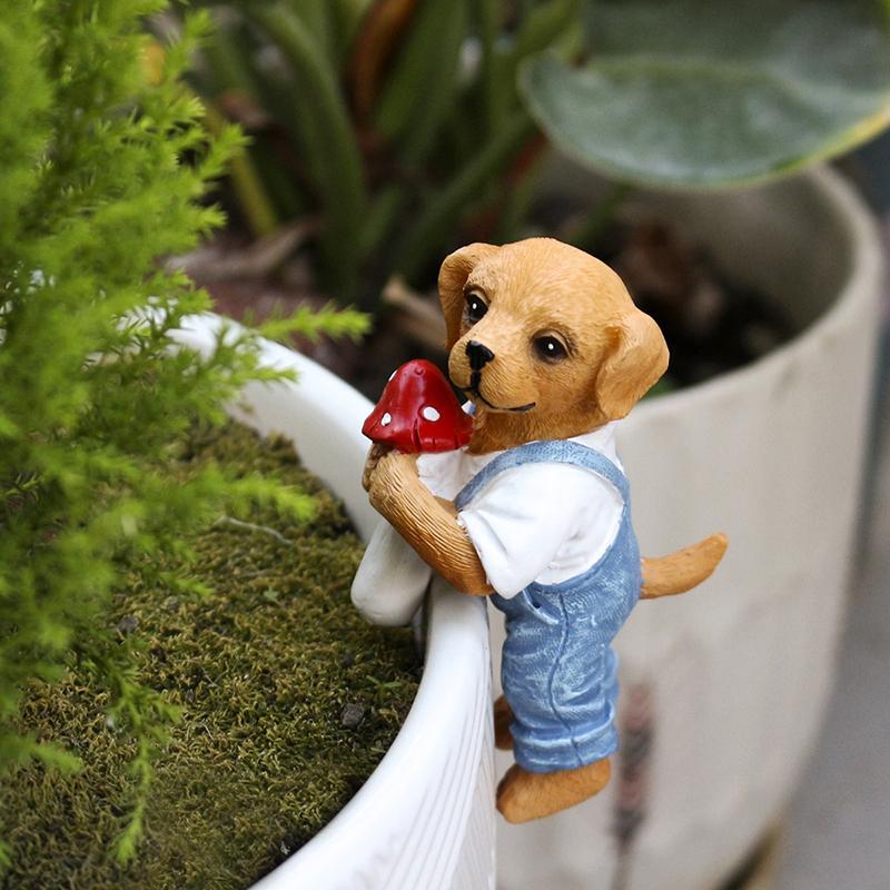 Cute Hanging Dog Figurine Flow - огляд і ціна Bonsai Garden Ornaments