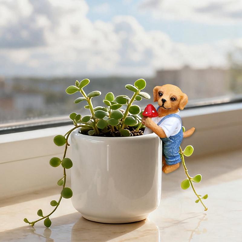 Cute Hanging Dog Figurine Flow - огляд і ціна Bonsai Garden Ornaments