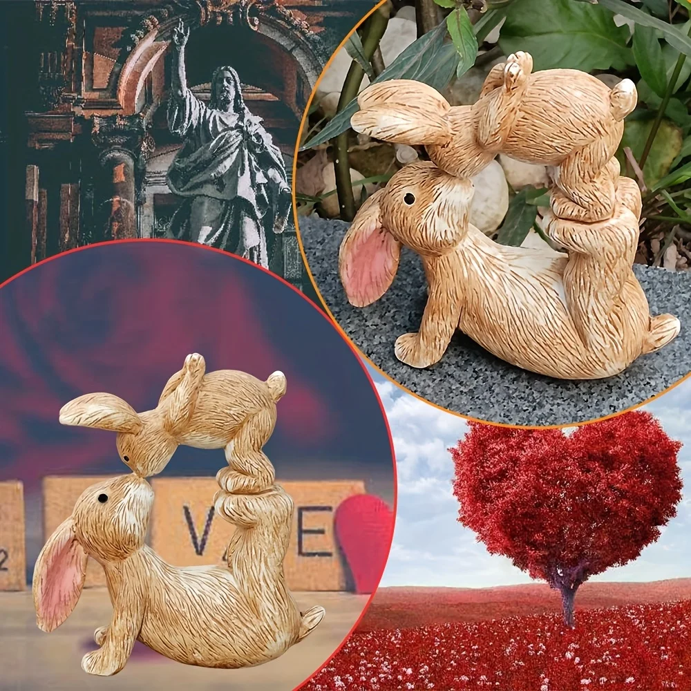 Garden Resin Kissing Bunny Sta - огляд і ціна Bonsai Garden Desk